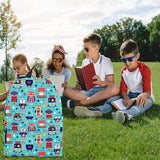 Retro Robots Backpack (Sky Blue) - FREE SHIPPING