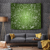 Science Chalkboard Design #1 Tapestry Green - FREE SHIPPING