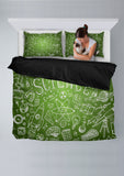 Science Chalkboard Duvet Cover Set (Green) - FREE SHIPPING
