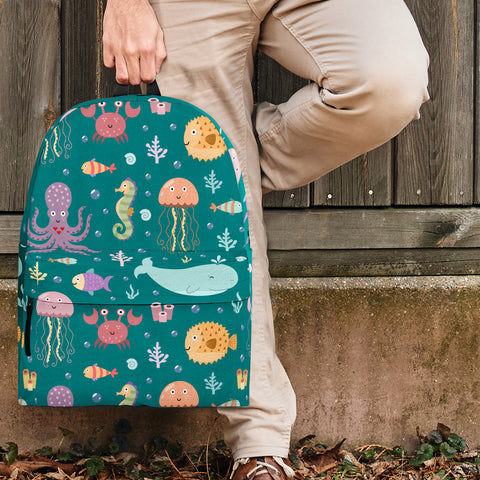 Sea Life Collection Backpack (Teal) - FREE SHIPPING