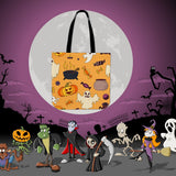 Spooky Stuff Halloween Trick Or Treat Cloth Tote Goody Bag (Orange)