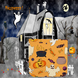 Spooky Stuff Halloween Trick Or Treat Cloth Tote Goody Bag (Orange)