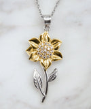 Sunflower Necklace New Baby Congratulations To Goddaughter, Godfather To New Mom, New Son Jewelry, New Mother, New Daughter Congrats