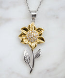 Sunflower Necklace Maternity Leave Gift, Granddaughter From Grandparents, Grandma Grandpa Congratulations, Leaving To Have A Baby Congrats