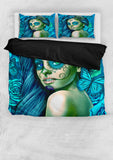 Calavera Fresh Look Design #2 Duvet Cover Set (Turquoise Tiffany Rose) - FREE SHIPPING