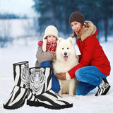 Animal Print Tiger Design Faux Fur Boots!