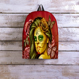Calavera Fresh Look Design #2 Backpack (Yellow Smiley Face Rose) - FREE SHIPPING