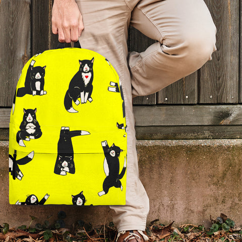 Yoga Cats Backpack (Yellow) - FREE SHIPPING