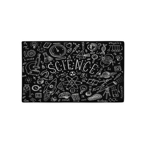 Science Chalkboard Pillow Cover (Black)