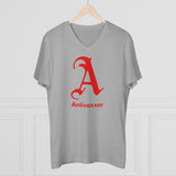 Scarlet Letter Antivaxxer Men's Organic Presenter V-neck