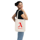 Scarlet Letter Antivaxxer Organic Canvas Tote Bag