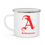 Scarlet Letter Antivaxxer Enamel Camping Mug