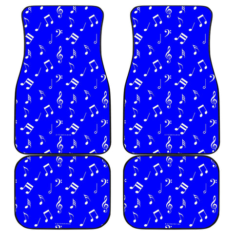 Musical Notes Design #1 (Blue) Car Floor Mats - FREE SHIPPING
