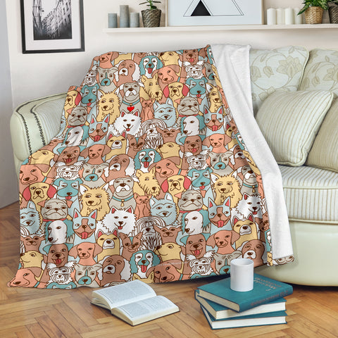 Crazy Dogs Collection Throw Blanket - FREE SHIPPING