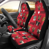 I Love Dogs Car Seat Covers (Red)  - FREE SHIPPING