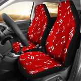 Musical Notes Design #1 (Red) Car Seat Covers - FREE SHIPPING