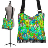 Flower Power Cross-Body Boho Handbag (Green) - FREE SHIPPING
