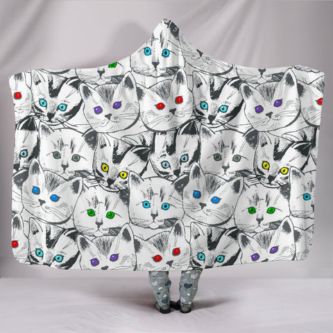 Cats Galore Hooded Blanket - FREE SHIPPING