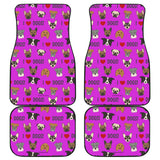 I Love Dogs Car Floor Mats (FPD Lilac, Front & Back) - FREE SHIPPING