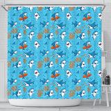 Shark Pattern #2 Shower Curtain - FREE SHIPPING