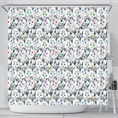 Cats Galore Shower Curtain - FREE SHIPPING