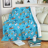 Shark Pattern #2 Throw Blanket - FREE SHIPPING