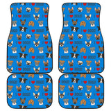 I Love Dogs Car Floor Mats (FPD Blue) - FREE SHIPPING