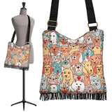 Crazy Dogs Collection Cross-Body Boho Handbag - FREE SHIPPING