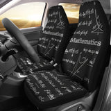 Mathematica Car Seat Covers Design #1 Black Chalkboard - FREE SHIPPING