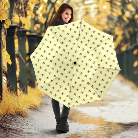 Honey Bees Design #1 (Light Yellow) Umbrella - FREE SHIPPING