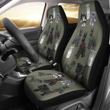 I Love Schnauzers Car Seat Covers (Sharkskin, No Heart)  - FREE SHIPPING