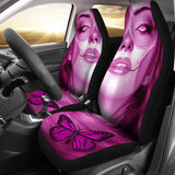 Calavera Fresh Look Design #3 Car Seat Covers (Pink Mystic Topaz) - FREE SHIPPING