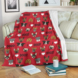 I Love Dogs Throw Blanket - FREE SHIPPING