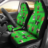I Love Dogs Car Seat Covers (FPD Green) - FREE SHIPPING