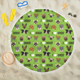 I Love Dogs Beach Blanket (Richmond SPCA Green) - FREE SHIPPING