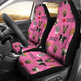 I Love Dogs Car Seat Covers (Richmond SPCA Dark Pink) - FREE SHIPPING