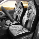 Calavera Fresh Look Design #2 Car Seat Covers (Ghost)  - FREE SHIPPING