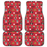 I Love Dogs Car Floor Mats (Red, Front & Back) - FREE SHIPPING