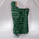 Mathematica Hooded Blanket Design #2 Green Chalkboard - FREE SHIPPING