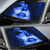 Calavera Fresh Look Design #3 Auto Sun Shade (Blue Lapis Lazuli) - FREE SHIPPING