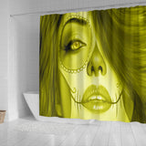 Calavera Fresh Look Design #3 Shower Curtain (Yellow Chrysoberyl) - FREE SHIPPING