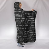 Mathematica Hooded Blanket Design #2 Black Chalkboard - FREE SHIPPING