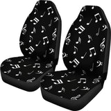 Musical Notes Design #1 (Black) Car Seat Covers - FREE SHIPPING