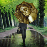 Calavera Fresh Look Design #2 Umbrella (Hazel Sparkle & Shine Rose) - FREE SHIPPING