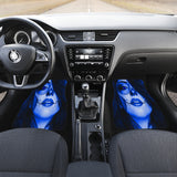 Calavera Fresh Look Design #3 Car Floor Mats (Blue Lapis Lazuli, Front & Back) - FREE SHIPPING