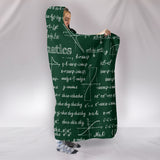 Mathematica Hooded Blanket Design #1 Green Chalkboard - FREE SHIPPING