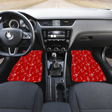 Musical Notes Design #1 (Red) Car Floor Mats - FREE SHIPPING