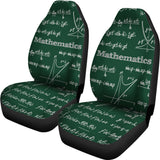 Mathematica Car Seat Covers Design #1 Green Chalkboard - FREE SHIPPING