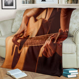 Guitar Player Design #1 Throw Blanket - FREE SHIPPING