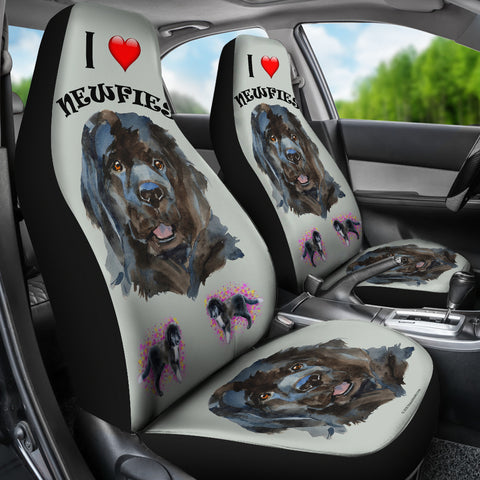 I Love Newfies Car Seat Covers - FREE SHIPPING